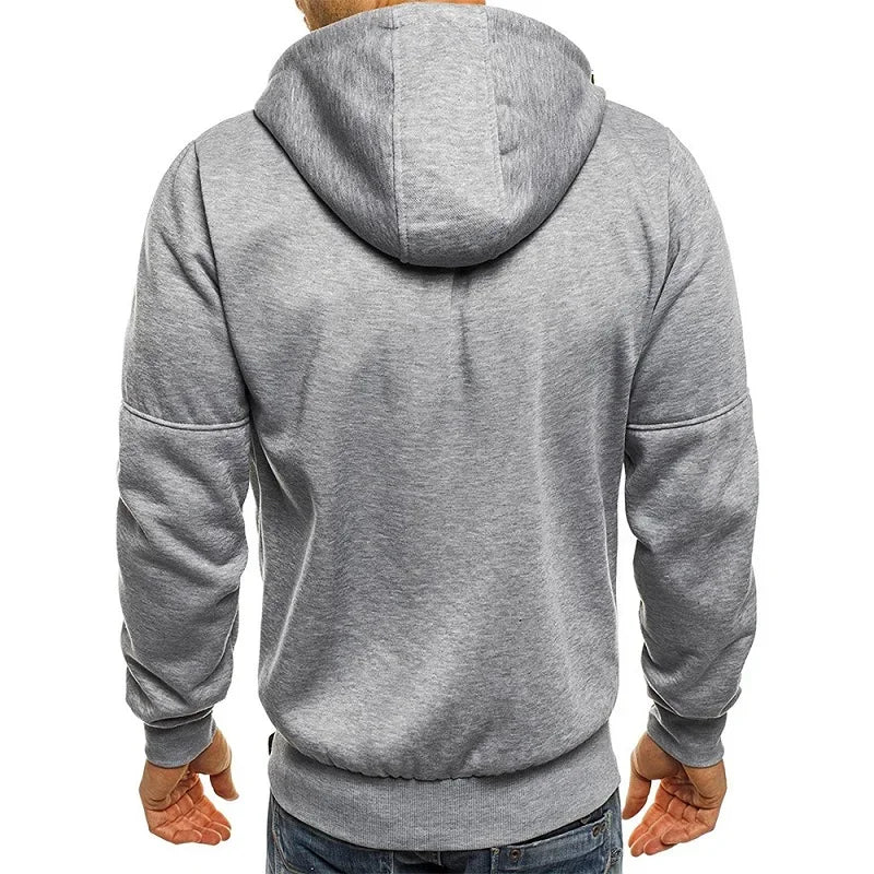 Men's Slim Fit Zipper Hoodie – Casual Sportswear Sweatshirt