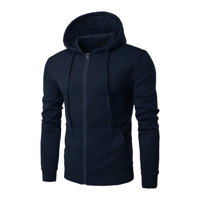 Autumn Men Sweatshirts Long Sleeve Jacket Hoodie Zipper