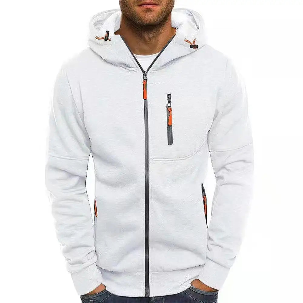 Men's Slim Fit Zipper Hoodie – Casual Sportswear Sweatshirt