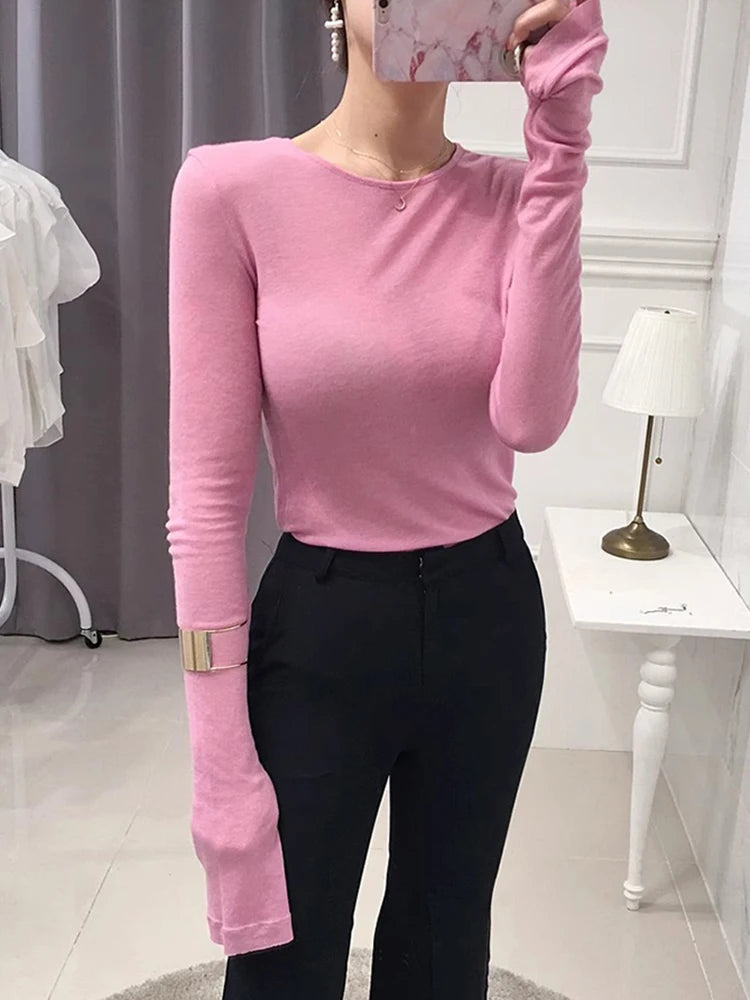 Women's Sexy See-Through Slim Fit Long Sleeve T-Shirt