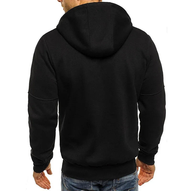 Men's Slim Fit Zipper Hoodie – Casual Sportswear Sweatshirt