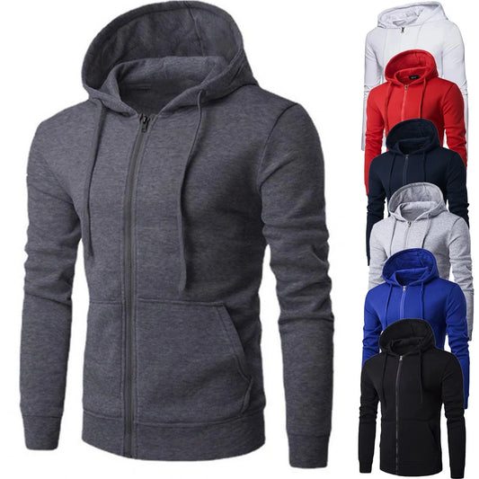 Autumn Men Sweatshirts Long Sleeve Jacket Hoodie Zipper