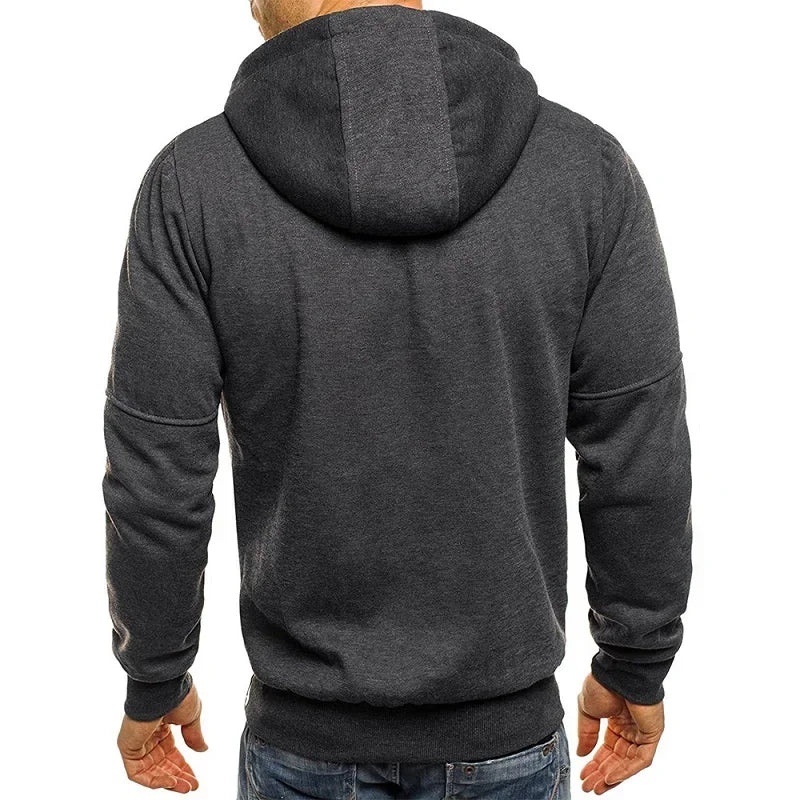 Men's Slim Fit Zipper Hoodie – Casual Sportswear Sweatshirt